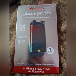 Glass+ Privacy Screen Protector for iPhone 8 Plus/7 Plus/6s Plus/6 Plus